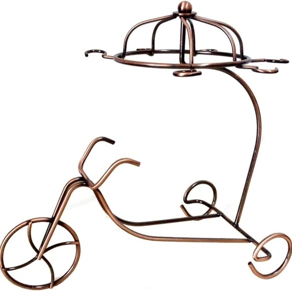 NWOT Temkin  Wine Rack Modern Iron Wine Glass Holder Metal  Chariot Wine Bottles - Picture 5 of 6